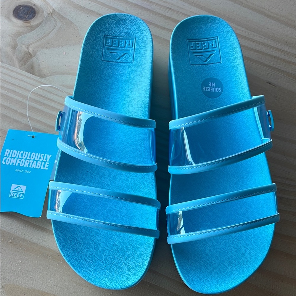 Reef Vibrant Blue Slide Sandals - Picture 3 of 11